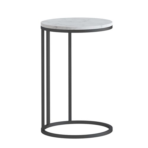 Marma Baswara Round C Side Table - Grey 1